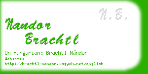 nandor brachtl business card