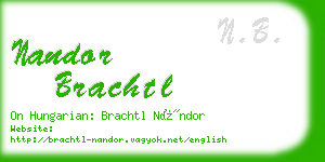 nandor brachtl business card